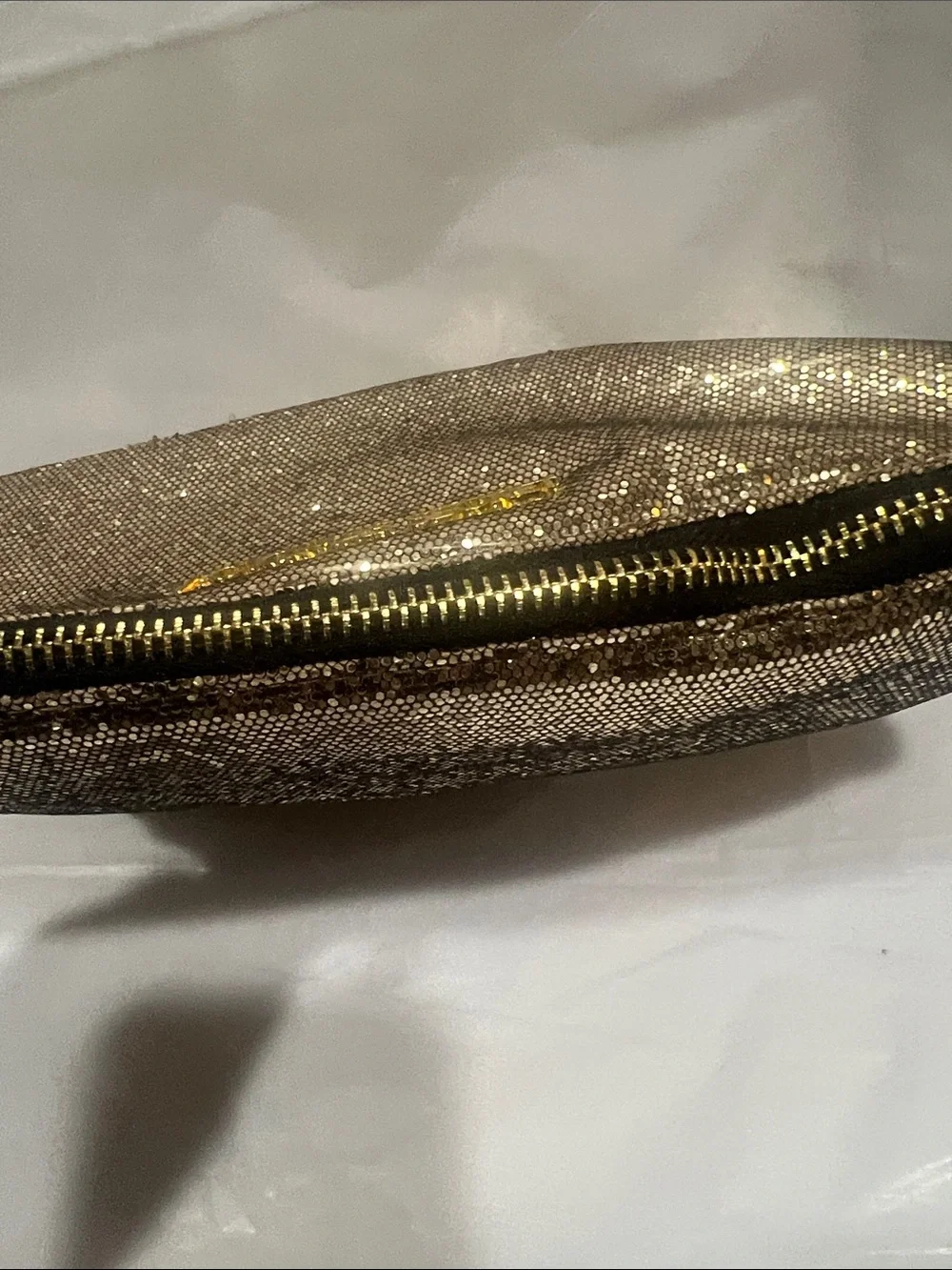 Victoria's Secret Gold Sequin Cosmetic Pouch